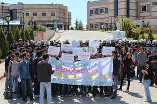 koude fasist saldirilara eylem